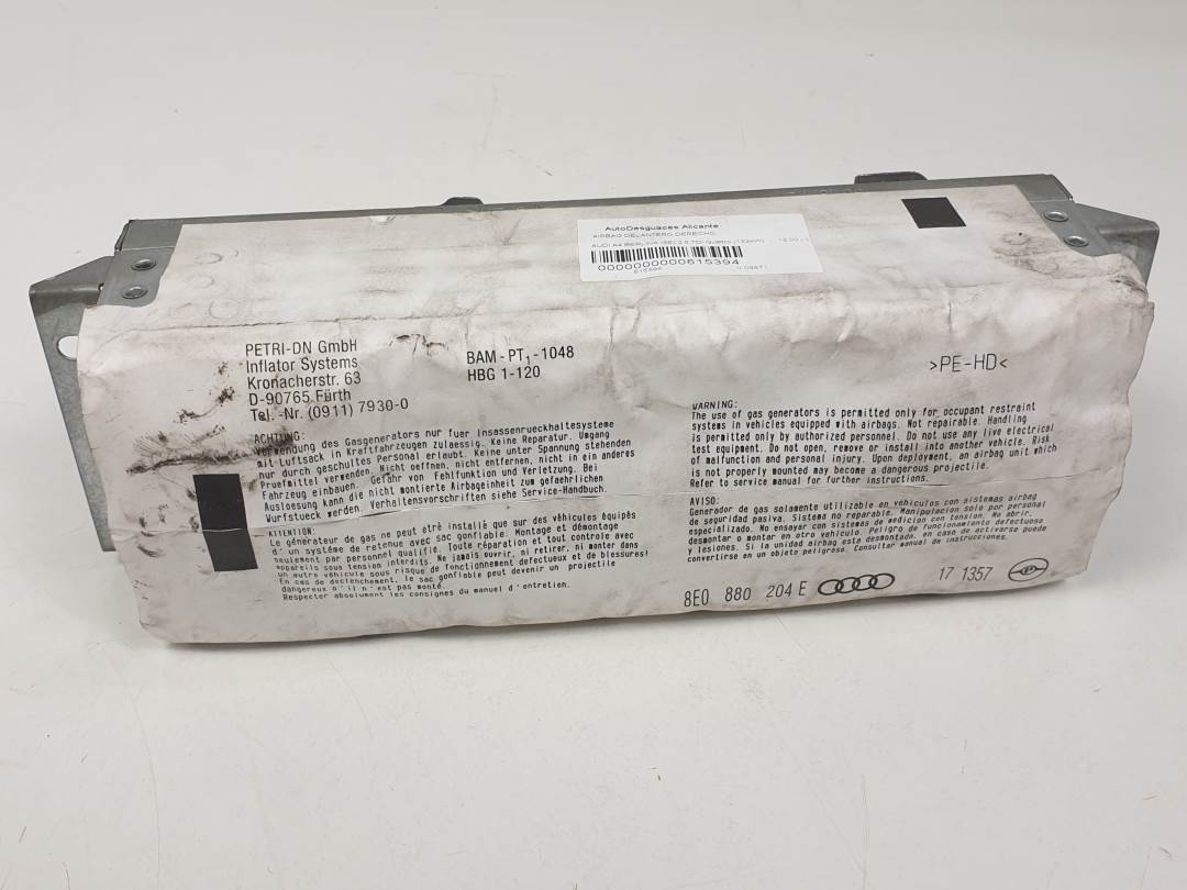 AIRBAG DELANTERO DERECHO - 8E0880204E - AUDI - A4 BERLINA (8E)