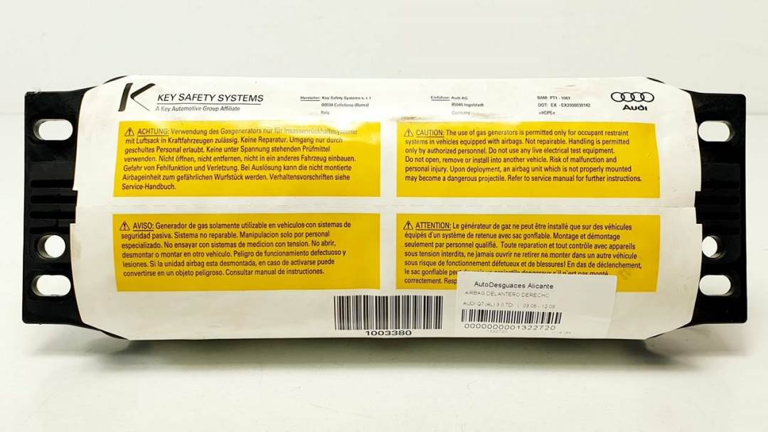 AIRBAG DELANTERO DERECHO - AUDI - Q7 (4L)