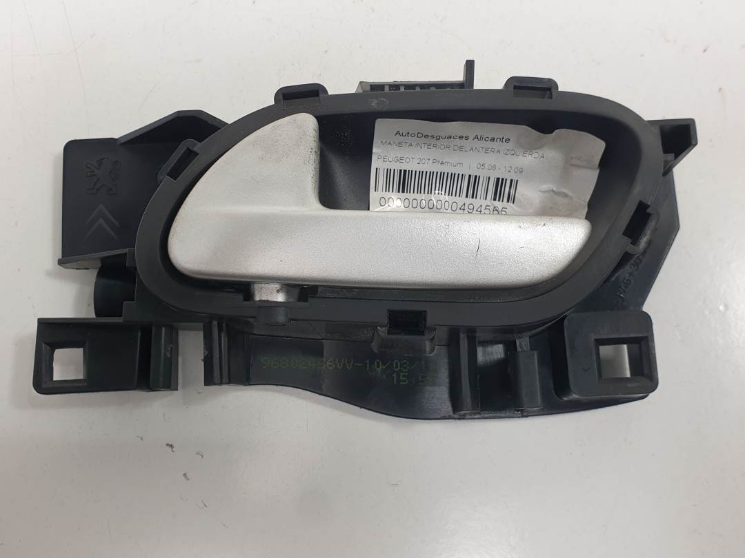 MANETA INTERIOR DELANTERA IZQUIERDA - 96802456VV - PEUGEOT - 207
