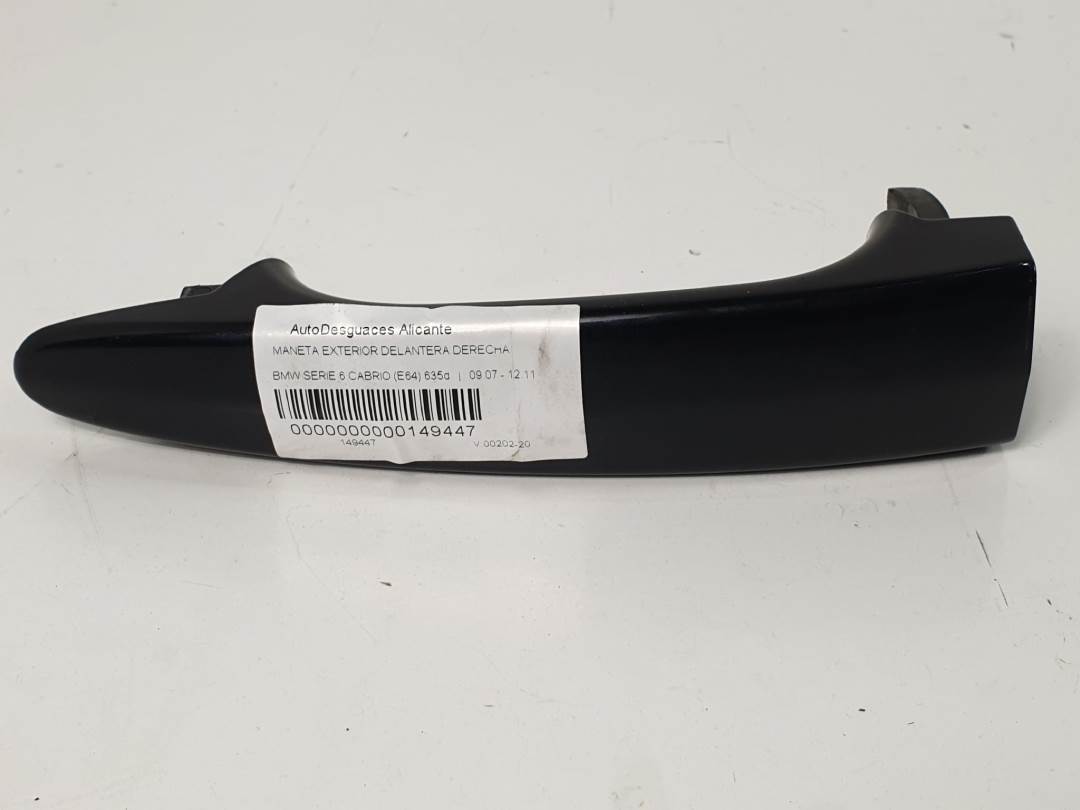 MANETA EXTERIOR DELANTERA DERECHA - 51277191618 - BMW - SERIE 6 CABRIO (E64)